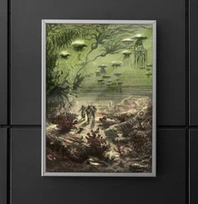 Twenty Thousand Leagues under the Seas Canvas/Poster Wall Art - Sci Fi Art