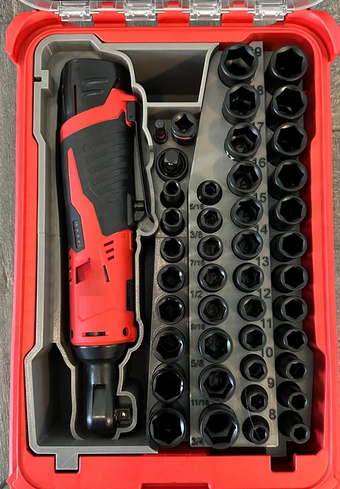 Inserto para Milwaukee Packout y trinquete inalámbrico M12 de 3/8" (solo inserto) Foto 2 de 4