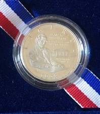 USA - Moneta Mezzo Dollaro Commemorazione Madison Argento 900/1000 gr.12,5 1993.