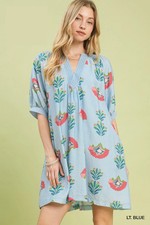 Umgee Abstract Print Mini Dress - Medium