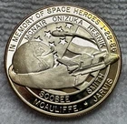 NASA Space Shuttle Challenger Memorial - 1 oz Pure Silver Token - Golden Toning