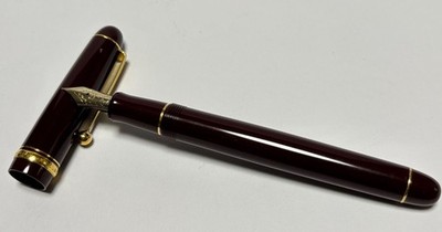 Pilot Custom 74 14k Gold Fine Nib Fountain Pen Bordeaux Japan