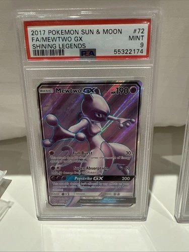 Mewtwo GX PSA 9 (Full Art) 72/73 Shining Legends Holo