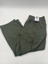 Member's Mark Women's Stretch Soft Pockets Travel Wide Leg Pant XXL Olive Green