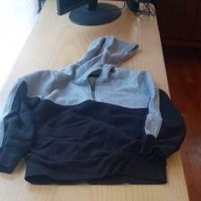 boys 5 gray black 1/4 zip hoodie Sonoma
