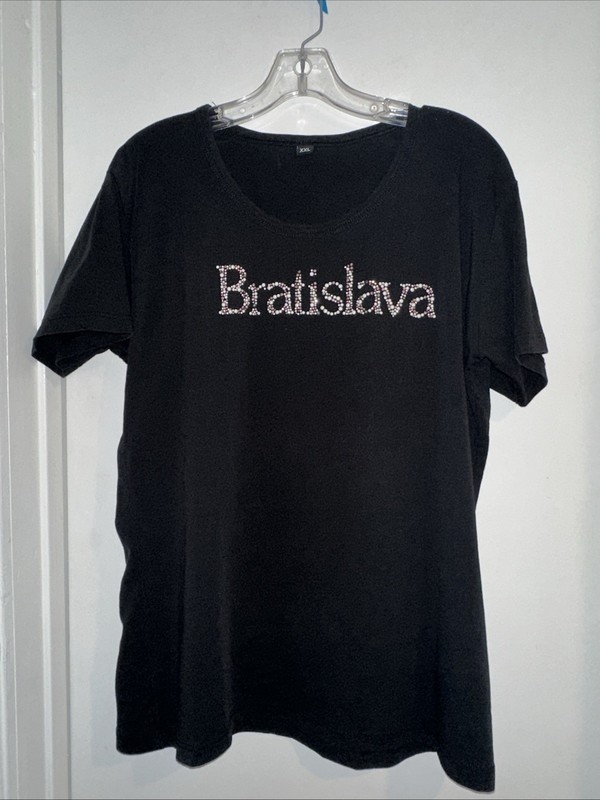 Confidence In Textiles Xxl Black Bratislava Tee Shirt Slovakia Souvenir 