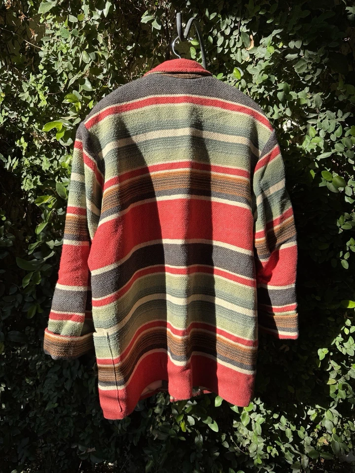 VTG Tasha Polizzi TP Saddle Blanket & Trading Co Serape Western Lined BU Coat M - Image 3 of 4