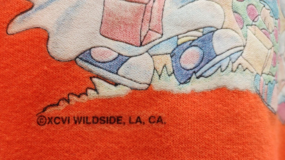 ¿De colección? Sudadera de Halloween naranja para niños XCVI Wildside LA, CA ~ Jerzees ~ LG 14-16 ~ Uni Foto 4 de 4