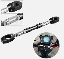 Motorbike 7/8" Handle Diameter 22mm Handlebar Brace & Clamp Bar Set Black