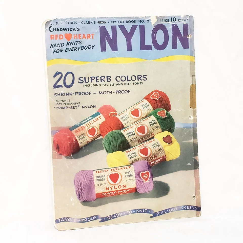 Chadwick's Knitting Pattern Booklet Nylon No 286  50s 1952 Sweater Socks Baby - Image 2 of 4