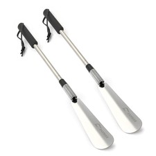Long Handle Shoe Horn Set of 2, Extendable 16" to 31", Ideal for Seniors