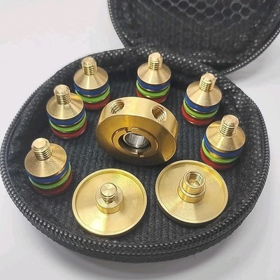 Brand New Heavy Duty Fidget Spinner Solid Brass Red Green Blue Colored 