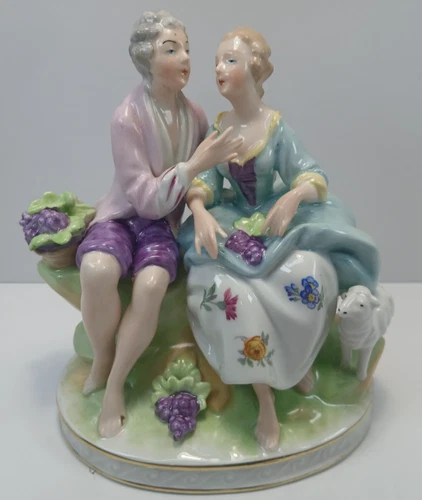 Vintage Erphila Porcelain Courting Couple Hand-Painted 4415B Figurine