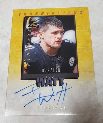 💥2020 Panini Pinnacle T.J. Watt Inscriptions ON CARD Auto /100 SP Steelers