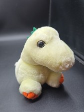 SWIBCO Vintage Puffkins 6633 DINKY Dinosaur Pale Green Dino Beanie Plush Tag
