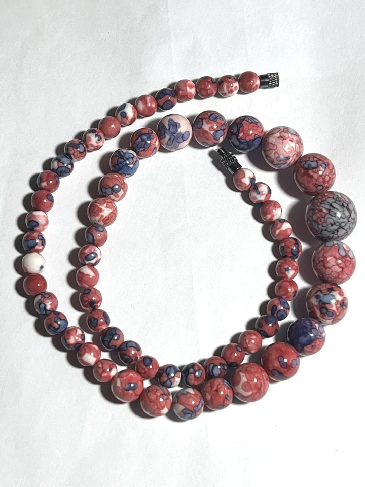 COLLANA A TORRE 45 CM CON PERLE 6-15 MM - Immagine 4 di 4