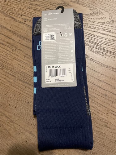 CALZINI NUOVI CON SCATOLA ADIDAS 2020-21 GALLES BLU NAVY/BABY EDIZIONE GK LG US TAGLIA 10-12 - Foto 3 di 10