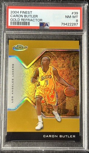Caron Butler 2004-05 Topps Finest True GOLD Refractor /15 PSA 8 SP #39 Lakers