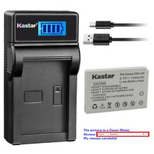 Kastar Battery LCD USB Charger for Sanyo DB-L40 DB-L40AU DBL40 Camera Battery