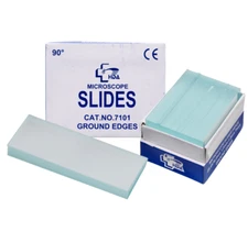 Microscope Slides 50 Pcs Pre-Cleaned Blank Ground Edges 25.4mmx76.2mm (3"x1")
