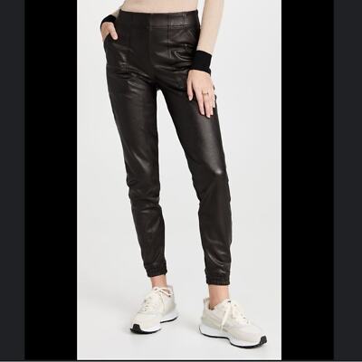 Nwot SPANX Faux Leather Joggers sz M #B0