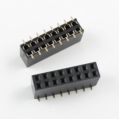5Pcs 2.54mm Pitch 2x8 Pin 16 Pin Female Double Dual Row SMT Pin Header Strip