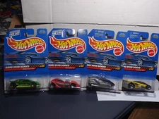1999 Hotwheels Game Over Series 4 Car Set Twin Mill II-Speed Blaster-Shadow Jet.