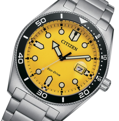 Citizen Yellow Dial Eco-Drive Men's Watch AW1760-81Z | eBay