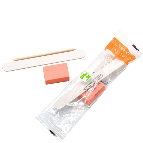Kit de manicura PandaSpa de 3 piezas, lima de uñas de madera, mini amortiguador, palo de madera, 200 quilates - Imagen 4 de 4