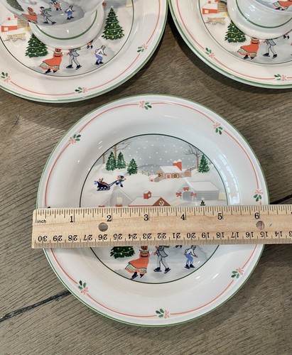 12 Piece Sango SILENT NIGHT Christmas Winter Holiday Coffee Tea Cups Set Vintage - Picture 9 of 12