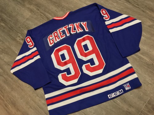 Vintage Official Starter NEW YORK RANGERS Wayne Gretzky NHL Hockey Jersey XL - Picture 3 of 5
