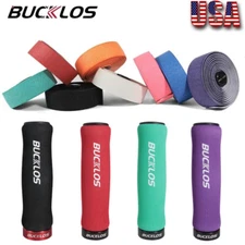 MTB Road Handlebar Tape/Grip Shock Absorption Cycling Wrap End Plug BUCKLOS
