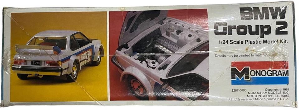 Monograma BMW Group 2 Vintage 1981 Kit Modelo 1:24 NOVO EM FOLHA LACRADO DE FÁBRICA - Imagem 3 de 4