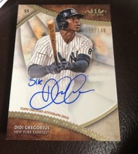 2017 TOPPS TIER ONE 1 DIDI GREGORIUS AUTO AUTOGRAPH 15/140 YANKEES NICE