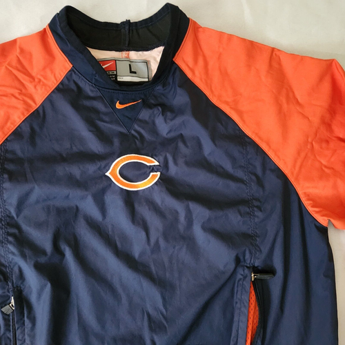 Vintage Nike Chicago Bears NFL Windbreaker Size Large Jacket Center Swoosh - Picture 4 of 12