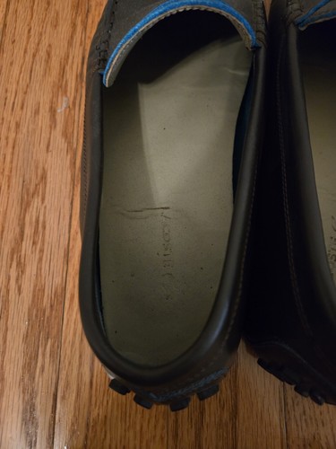 Mocasines para hombre Lacoste marrón oscuro y azul talla 8 - Imagen 7 de 9