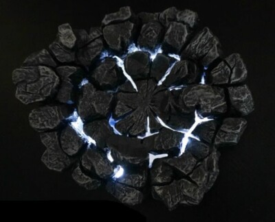 Anime Model Light Figure Rock Explosion Scene Resin Platform For 1/6 12'' Figure