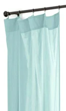 Ring Top Green Curtain Panel 44x96" 100% Cotton Window or Door Company Store NEW