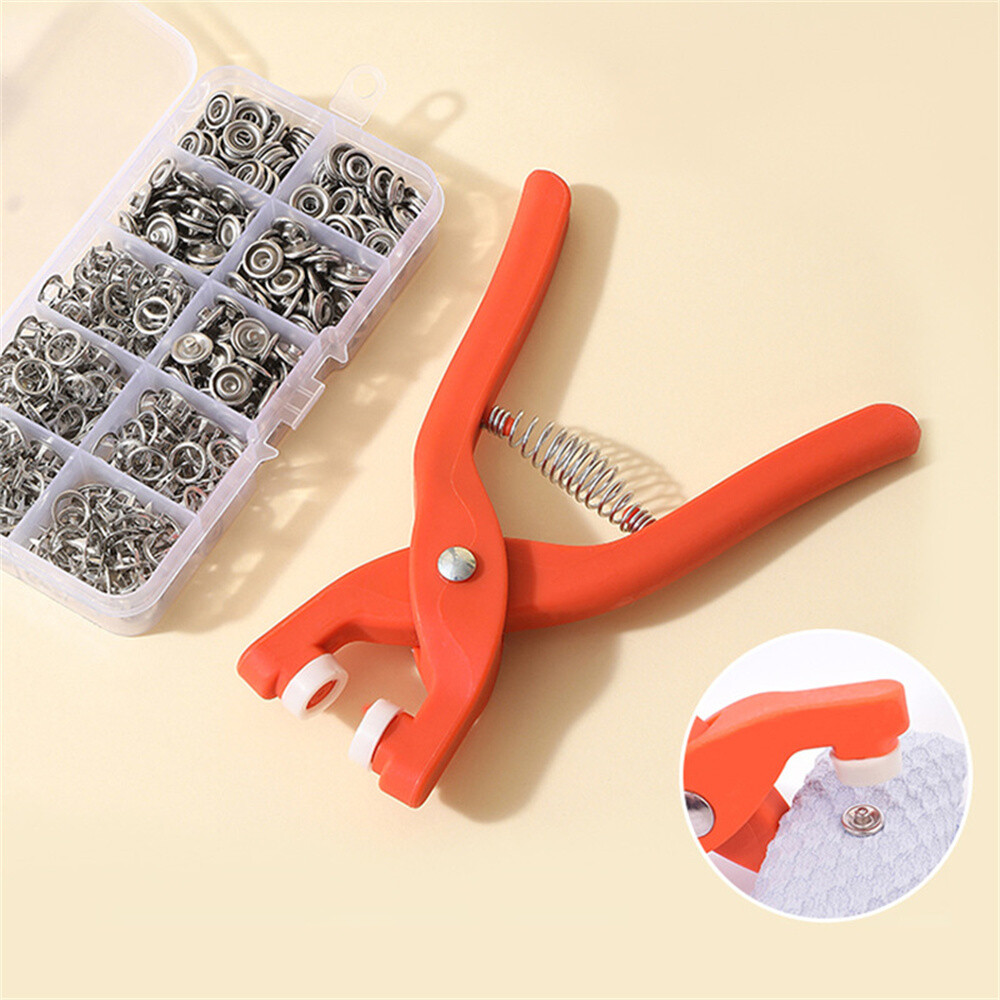 Metal Snaps Buttons Kit with Fastener Pliers and Five Claw Buckle Set for Sewing