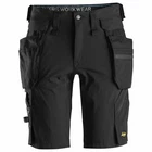 Snickers 6108 Black/Black (0404) LiteWork Shorts+ Detachable Holster Pockets