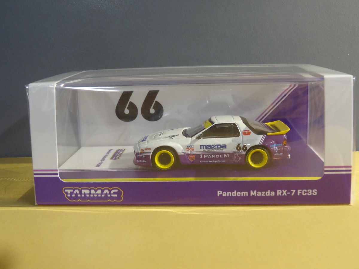 Tarmac Works - WHITE / PURPLE - PANDEM MAZDA RX-7 FC3S | eBay