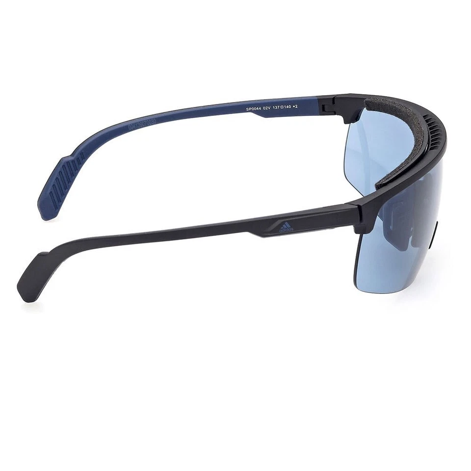 Gafas de sol deportivas Adidas SP0044 02V negro azul plástico media llanta marco 137-140 Foto 3 de 4
