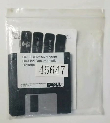 Dell Modem 3CCM156 Online Documentation Diskette Floppy Disk - 第 1/4 張圖片