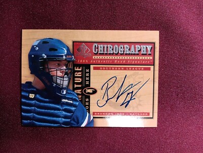 2000 UD SP Top Prospects Brandon Inge Tigers Athletics Nice Chirography Auto!