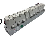 SMC VQ series VQ21M1-5G-C6 Bank of 10 2 Way Solenoid Valve 6mm 24V DC