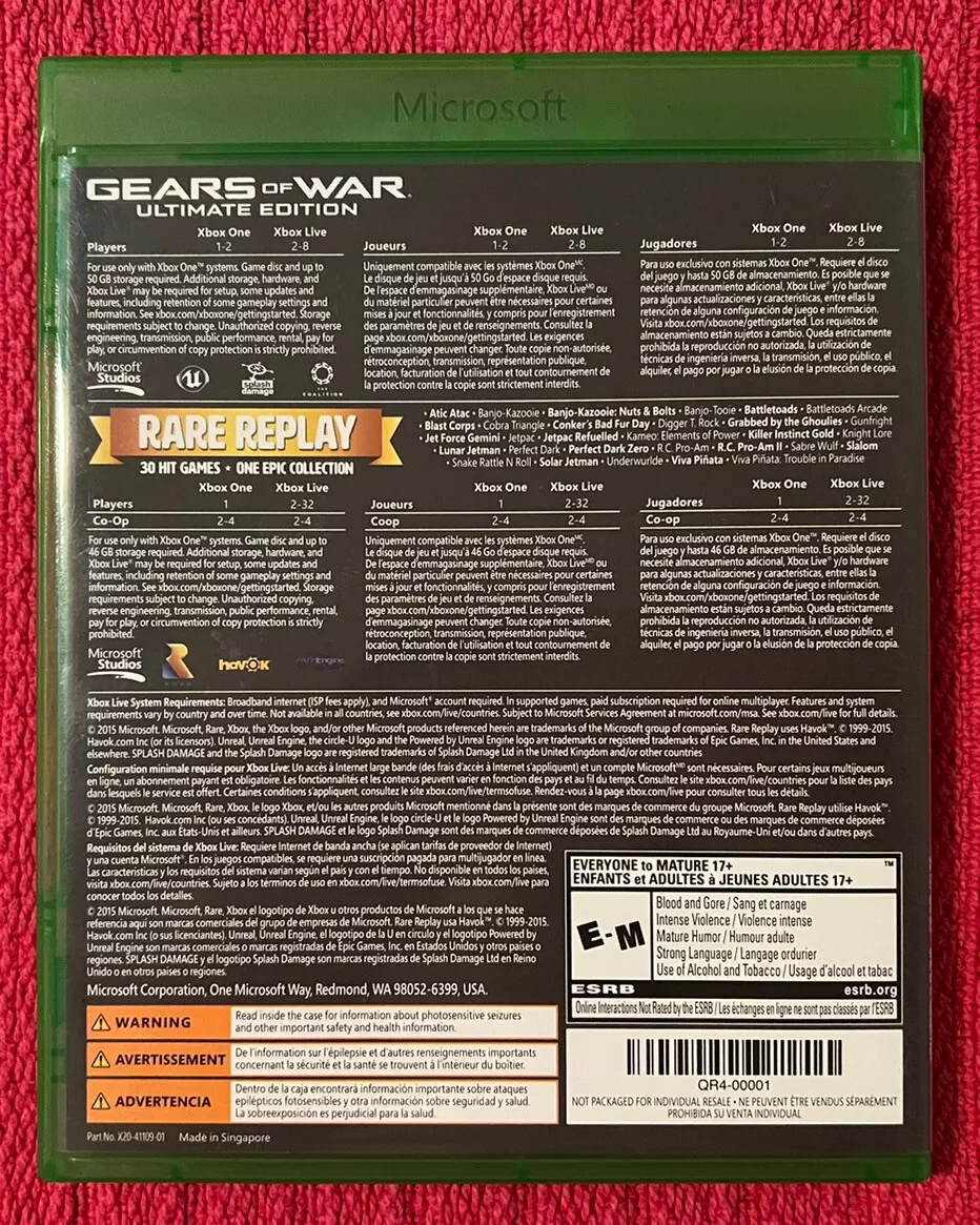 Microsoft Xbox One - Game console - 1 TB HDD - black - Gears of War: Ultimate  Edition, Rare Replay 