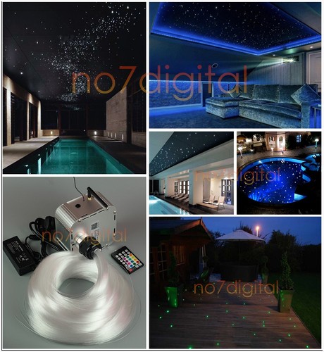 VASTFIRE Kit Luce A Fibra Ottica 1100 Fibre 13.1ft Con APP/Telecomando - Cielo Stellato Luci Per Soffitto Auto Casa Feste - 3