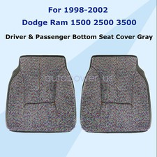 For 1998-2002 Dodge Ram 1500 2500 3500 Driver Passenger Bottom Seat Cover Gray
