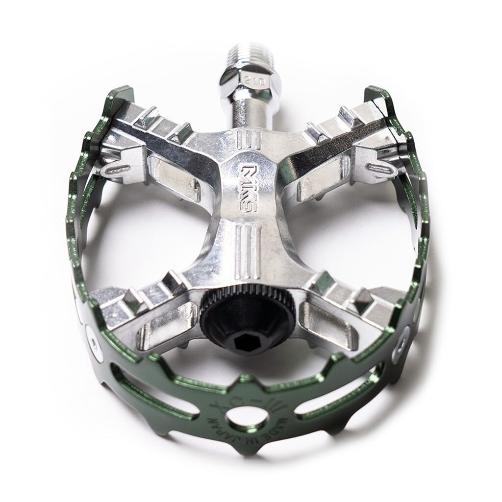 MKS Pedals XCIII Bear Trap Pedals Special Order Color Orange & Green