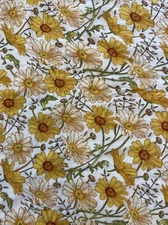 Daisies Muslin Bamboo Cotton 48x45 Swaddle Baby Blanket  Kari Tree White Yellow
